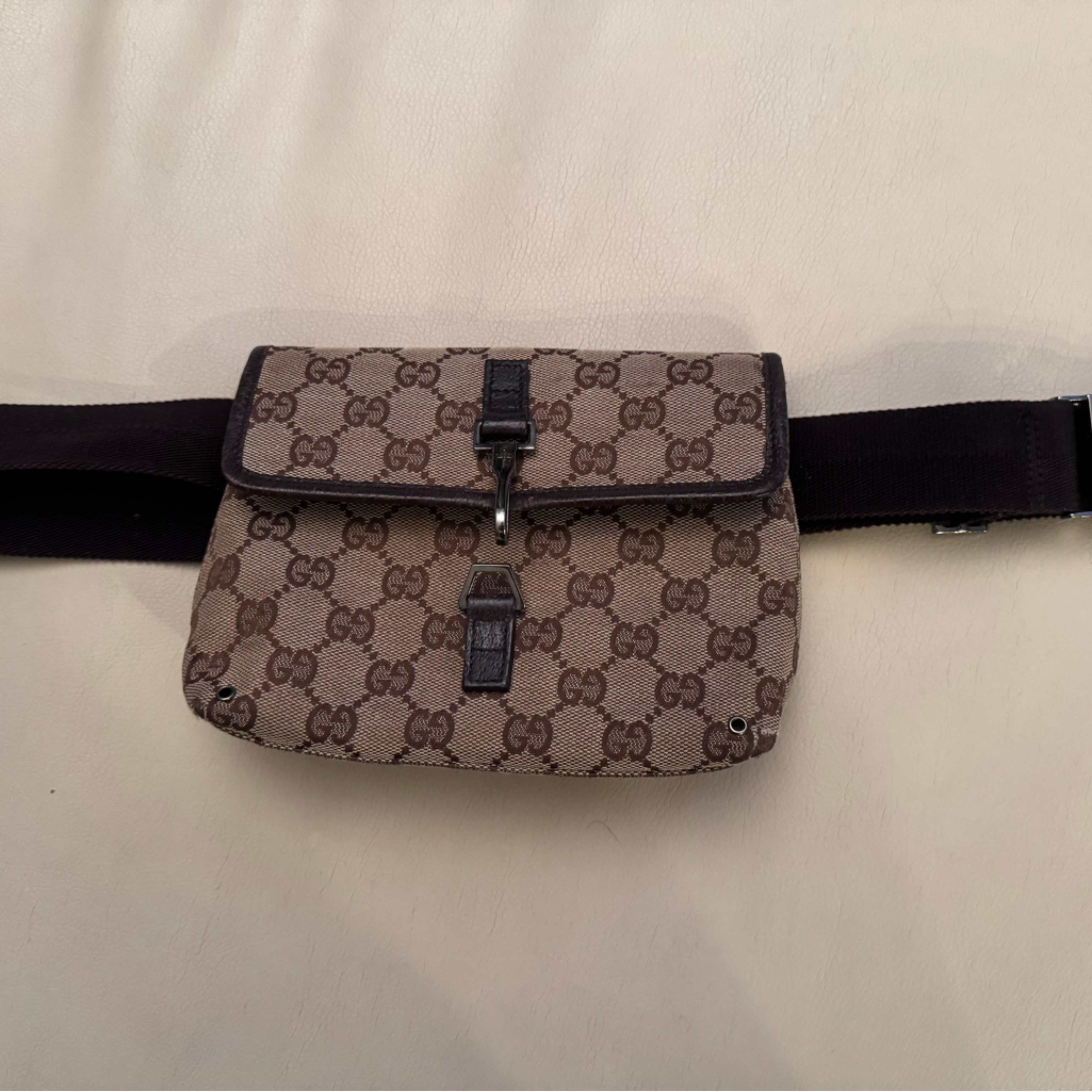 Gucci Beige And Brown Belt Bag